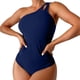 thumbnail image 1 of Traje de Baño de Hombro Inclinado de las Mujeres, Nuevo Hueco Conservador Color Sólido una Pieza para la Playa Y la Piscina, Traje de Baño de Nylon Retro, 1 of 9