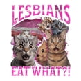 thumbnail image 2 of graphictees - Camiseta 100 % algodón "Lesbians Eat What!" - Camiseta deportiva con gráficos para hombre y mujer, 2 of 7