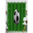 thumbnail image 1 of ABPHQTO Cortina de ventana de campo de fútbol, cortina de cocina, panel de cortinas de ventana, 130x210 cm (una pieza), 1 of 1