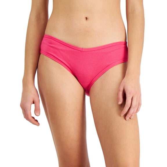 Jenni Womens Ribbed Hipster Underwear Fiery Pink XL