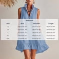 thumbnail image 5 of Kukoosong Women's Sleeveless Zip Collar Ruffle Hem Tank Mini Dress, Solid Color Loose Shift Dress with Side Pocket, Irregular Hem Short Summer Sundress, 5 of 7