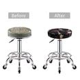 thumbnail image 3 of flower Tower bike Round Bar Stool Seat Covers, Elastic Round Chair Cover Stool Seat Slipcover Bar Stool Cushions Round Pad for 12-14 inch, 3 of 5