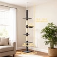 thumbnail image 2 of CoSoTower 8.5ft Cat Climbing Tree 5-Tier Kitty Activity Center with Scratching Post Dark Grey, 2 of 7