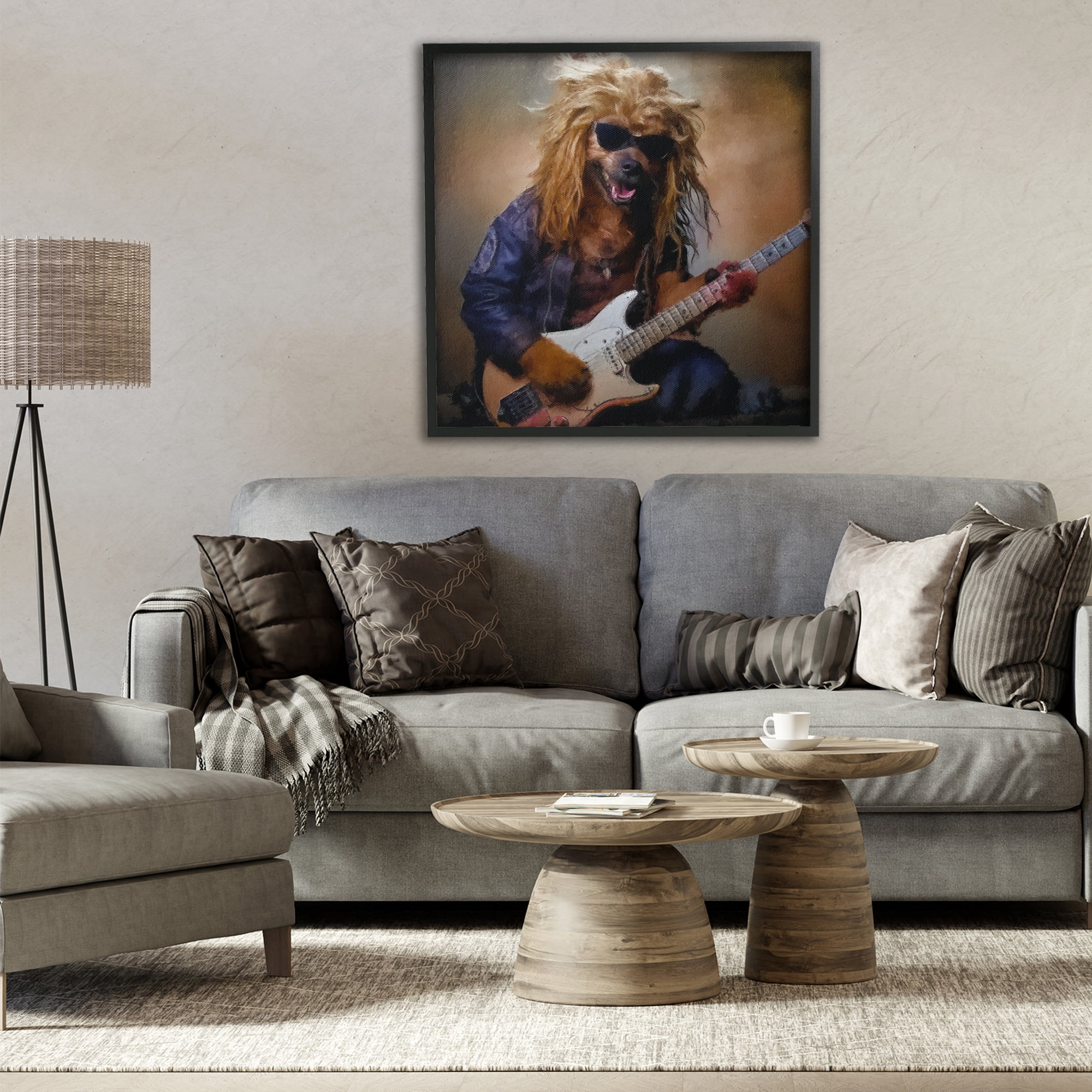 Musician Canine Clark Black Framed Giclee Art, design by Sean Parnell