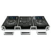 EXTRA DEEP DJ COFFIN WITH WHEELS FOR A 12" FORMAT DJ MIXER & 2 LARGE FORMAT CD/DIGITAL MEDIA PLAYERS