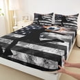 thumbnail image 3 of Homewish American Flag Twin Sheet Sets,Football Game Gaming Twin Fitted Sheet,Gray Black Flat Sheet For Boys Teens,Ultra Soft Home Decor,3-Piece, 3 of 7