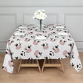 thumbnail image 3 of White Cow Head Spot Pattern Square Tablecloth,Waterproof Square Table Cover,Wipeable Spillproof Washable Table Cover for Home Kitchen Party Decor 60"x60"(152x152cm), 3 of 6
