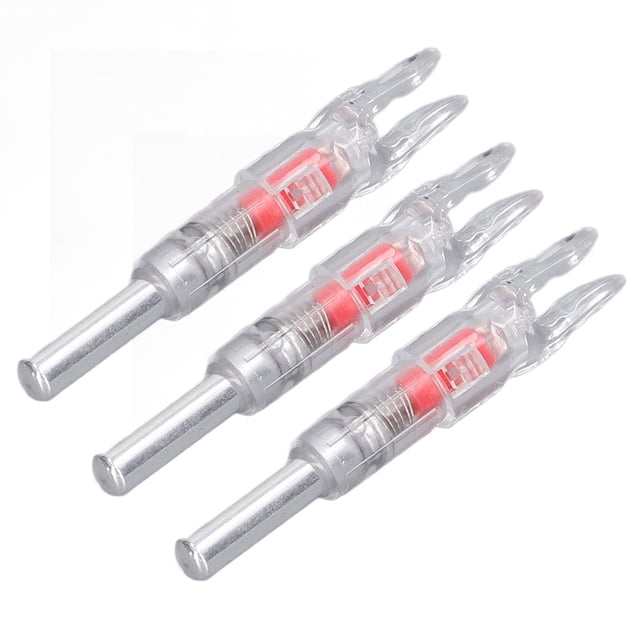 Lighted Archery Nocks, 3PCS Automatic Lighting Outdoor Lighted Nocks 4.5cm for Shooting Blue,Red,Green,Colorful