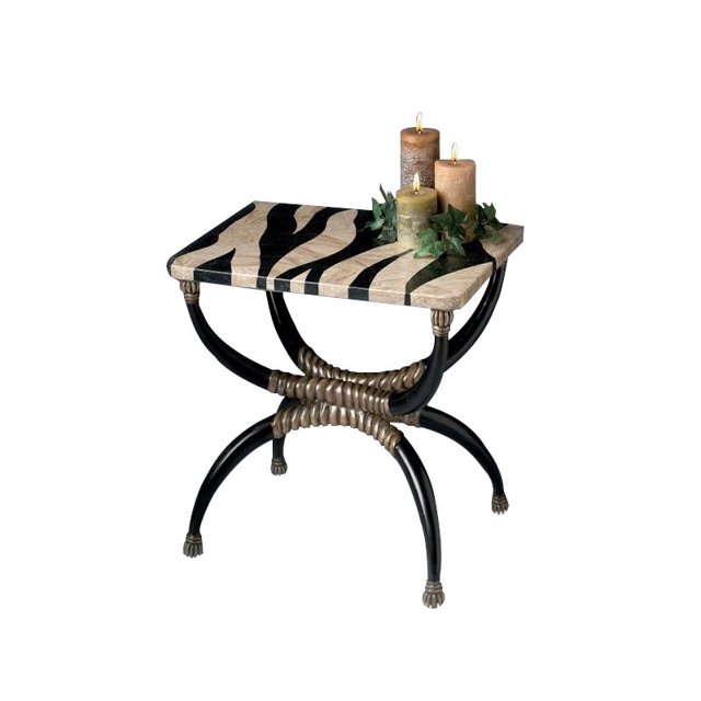 Butler Specialty Table d'Appoint Zèbre Rayée en Héritage
