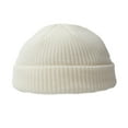 thumbnail image 4 of Tuque Tricotée Exquise Confortable Style Simple Femmes Hommes Mode Chapeaux Couvre-Chef Ornement Vêtement Accessoire pour Déco de Robe Blanc, 4 of 6