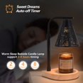 thumbnail image 5 of Candle Warmer Lamp,Candle Lamp with dimmer,Electric Candle Warmer for Jar Candles,Bedroom Home Decor,2H/4H/8H Timer,Adjustable Height with 2 Bulbs,Gifts for Mom, 5 of 8