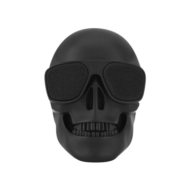 Altavoces Bluetooth Inalámbricos, Esqueleto Cráneo Portátil Bluetooth 4.0 Altavoz Inalámbrico 15W con Radio Fm Recargable 1200Mah, Decoración de Halloween Esqueleto
