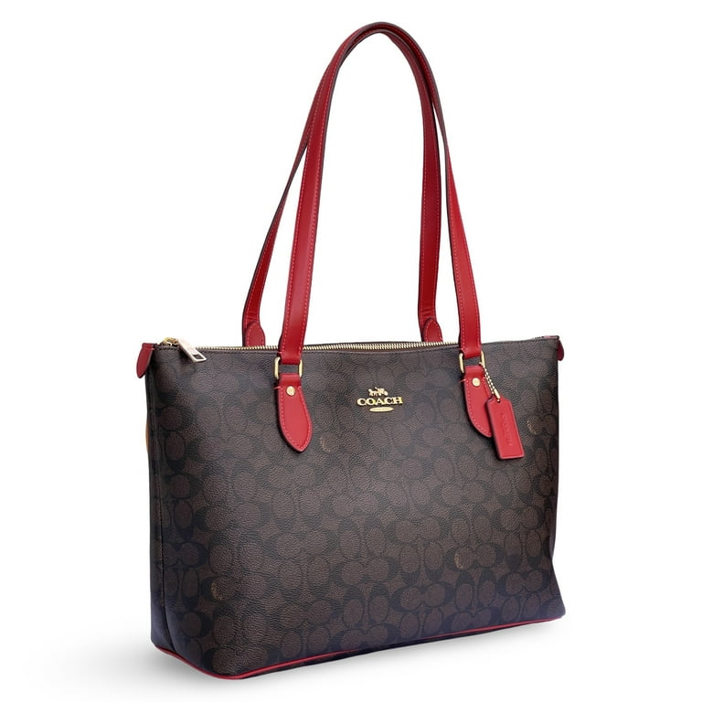 Coach Women's Large Gallery Tote Bag in Signature Canvas (Walnut