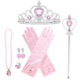 thumbnail image 4 of LOEL Vestido de princesa para niñas Vestido rosa de hadas Vestido de Navidad Vestido de cumpleaños, 4 of 9