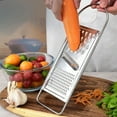 thumbnail image 6 of Stainless Steel Handheld Cheese Grater - Flat Coarse Grater with Handle Kitchen for Vegetables, Potato, Carrot, Butter and Cheese, 6 of 7