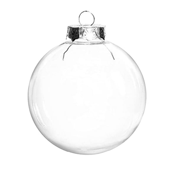 Christmas Clear Baubles Clear Fillable Xmas Tree Ornament Christmas Décor(1Pc) Hangs Home Decor