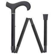 Harvy Canes - Ladies Carbon Fiber Folding - Triple Wound - Walking Cane - 33"-37" - Black