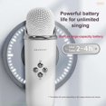 thumbnail image 4 of Vivamic Portable Kids Karaoke Fun Set, Viva Mic Portable Microphone, Mini Karaoke Machine with 2 Wireless Microphones Voice Changer for Home and Outdoor Entertainment (Dual,Off-White), 4 of 8