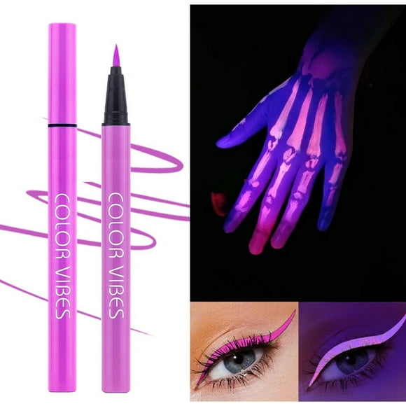 Awwp Big Sale 1*Colored Eyeliner Glow Eyeliner Colorful Eyeliner Pen Makeup Face Paint Rainbow Graphic Eyeliner Glow in the Dark for Helloween Costume Holiday Birthday Masquerades 0.5Mlpurple