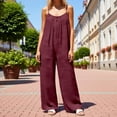 thumbnail image 2 of Women's Jumpsuits Casual Loose Wide Leg Fashion Strapless Pants Romper,,L, 2 of 5