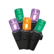 Way to Celebrate Halloween 50-Count Indoor Outdoor Multicolor LED Large Ultra Burst Lights, with AC Adaptor, 120 Volts