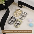 thumbnail image 4 of Uxcell 4Pack 0.53" Single Prong Belt Buckle Gold Center Bar Buckles for Belt, Gold, 4 of 6