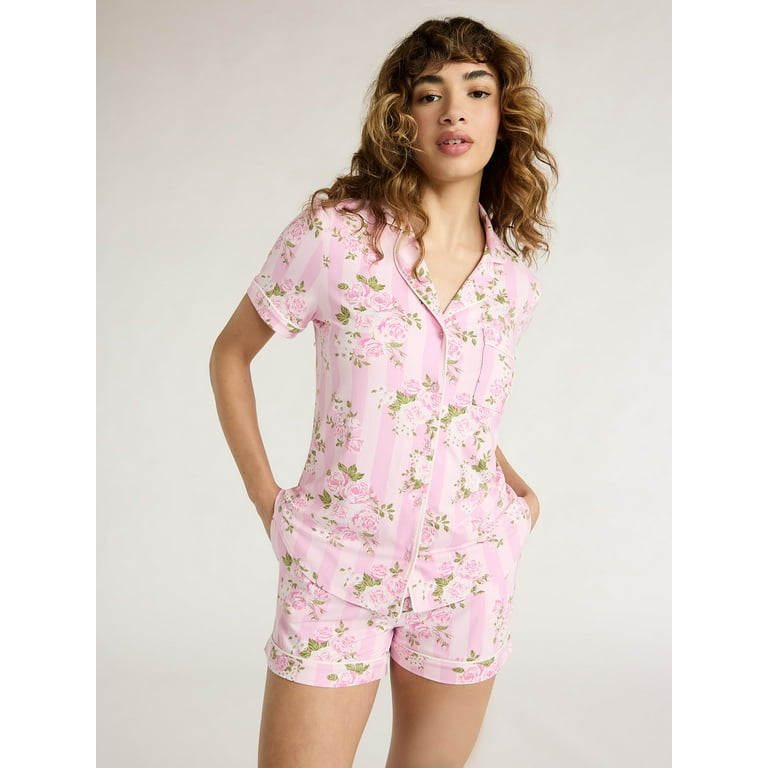 Joyspun Women's Dreamy Soft Collection Bridal Short Sleeve