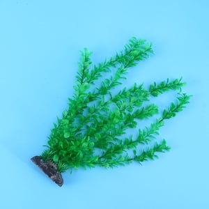 UPGRATOR 1Set Green Plastic Aquarium Plants for Fish Tank Landscaping and Accessories