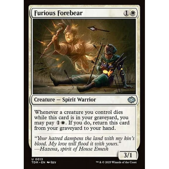 MtG Tarkir: Dragonstorm Uncommon Furious Forebear #13