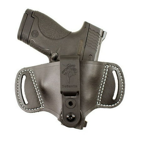 1911 Auto Frame - Desantis Outback IWB/OWB Belt Holster, Fits Most Small Frame Auto and 1911 Pistols, Ambidextrous, Black Leather 145BJG1Z