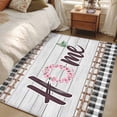 thumbnail image 4 of Area Rugs 2.7'x5', Spring Flowers Carpet for Living Room Bedroom Dining Room, Farmhouse Watercolor Black Plaid Wood Grain Throw Kitchen Rugs Non Slip Washable Rectangle Indoor Outdoor Rugs, 4 of 8