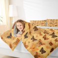 thumbnail image 4 of Feelyou Kids Cartoon Butterfly Queen Comforter Set, Dreamy Animal Bedding Sets, Vintage Fashion Style Reversible Bedding Comforter Set, Lightweight Room Decor, 3 Pieces, 4 of 8
