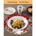 thumbnail image 3 of 15 Inch Round Placemats Set of 4, Red Christmas Non Slip Heat Insulation PP Table Mats, Snowman Gifts Xmas Tree Snowflake Winter Washable Place Mats for Kitchen Dining Party Table Decor, 3 of 7