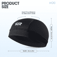 thumbnail image 2 of SAITAG 2 Pcs Cooling Skull Cap Helmet Liner - Moisture Wicking, Quick-Drying, Lightweight Head Wraps for Sports & Cycling, Men & Women (Black+Black), 2 of 9
