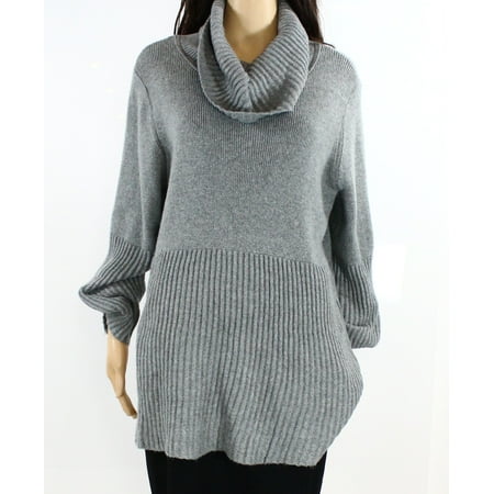 Style&Co - Style&Co NEW Bold Gray Womens Size 3X Ribbed Knit Cowl Neck ...