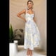 thumbnail image 5 of Vestidos Elegantes para Mujer, Sin Mangas, con Cuello en V, Estampado, , Informal, Plisado, Corte A, Túnica de Verano, Maxivestido Lencero Azul M, 5 of 10