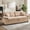 86''Oatmeal Beige-Pro, variant on ZOY HOME 83" Wide 3-Seater Sofa, Plush Fabric Overstuffed Couch with Removable Pillows & Sturdy Metal Frame, 1050 lbs Capacity for Living Room,Navy Blue
