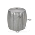 thumbnail image 2 of Yesurprise Modern Accent Side Table, Multi-function End Table, Home Furniture, Unique Metal Drum Shaped Coffee Table for Living Room, Bedroom, Office, 2 of 7