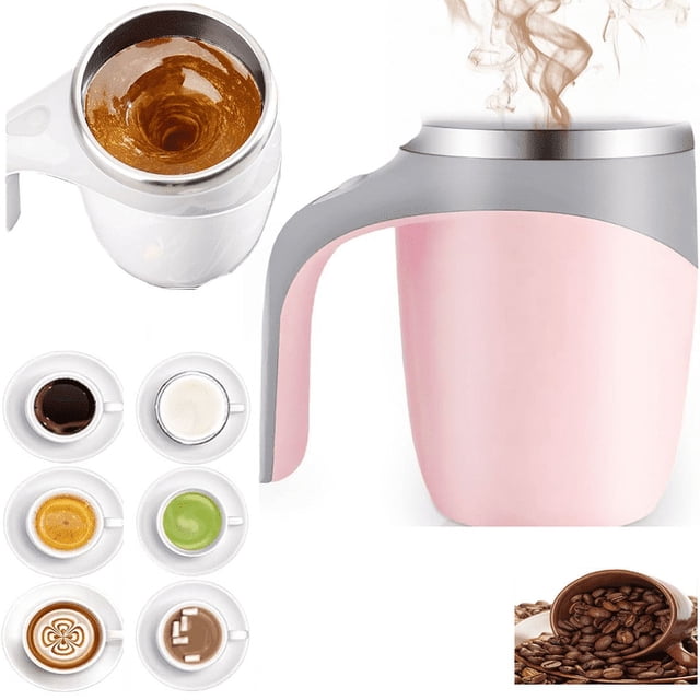SNNROO self stirring coffee mug,magnetic stirring coffee mug self heating coffee mug Rechargeable Automatic Stirring Coffee Mug Office Reusable Coffee Mug Rechargeable Self Stirring Cof