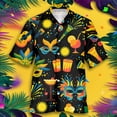 thumbnail image 1 of toraway Mens Shirts Chemise à Manches Courtes Boutonnée Homme Été Printemps Été Carnaval Manches Courtes Chemise Régulière Imprimé Complet Chemise Simple TG, 1 of 3