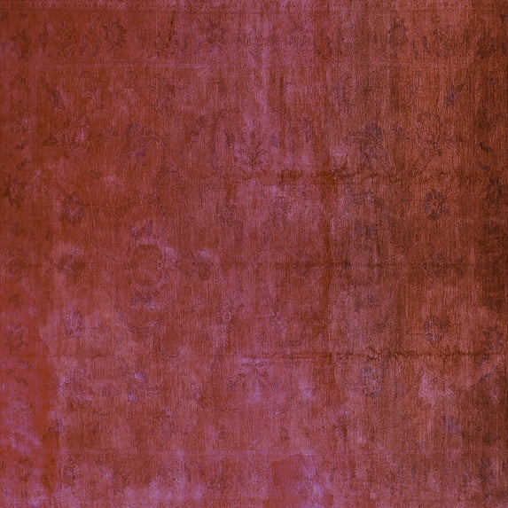 Ahgly Company Indoor Square Oriental Light Blue Industrial Area Rugs, 6' Square