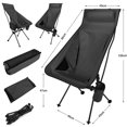 thumbnail image 4 of ChicCrest Camping Chair, High Back Portable Folding Chair, Aircraft Grade Aluminum Alloy Structure, Built-in Pillow, Side Pocket & Carry Bag, Compact & Heavy Duty for Outdoor Backpacking-Black, 4 of 24