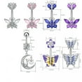 thumbnail image 6 of GKNET Women Fake Belly Button Ring Sexy Cartilage Earring Clip Fake Belly Piercing C-6, 6 of 7