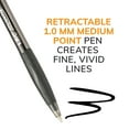 thumbnail image 5 of BIC Glide Retractable Ballpoint Black Pens, Medium Point, 1.0 mm, Black Ink Ball Pens, Pack of 4, 5 of 11
