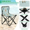 thumbnail image 4 of 600D Oxford Camping Chair Portable Foldable Chair Supports 220 lbs for Picnic, Fishing, Backpacking Deer and Pine Trees Pattern, 4 of 8