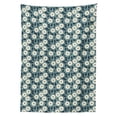 thumbnail image 2 of Ivory and Blue Tablecloth, Garden Art Style Bouquet of Ornate Flowers Illustration, Rectangle Satin Table Cover Accent for Dining Room and Kitchen, 60" X 84", Slate Blue Dark Blue, by Ambesonne, 2 of 2