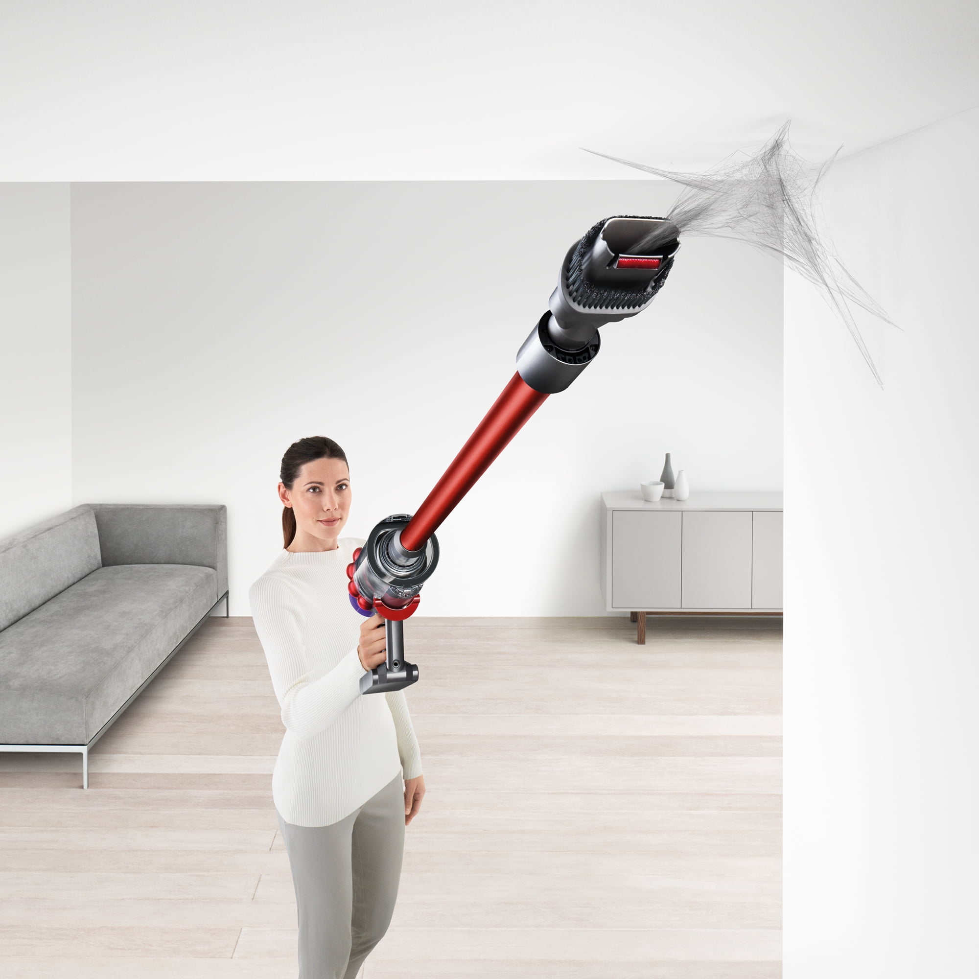 Restored Premium Dyson V10 Motorhead Cordfree Vacuum Cleaner | Red