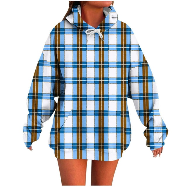Blouse en Polyester pour Femmes Chandails en Molleton à Capuche Mode Manches Longues d'Hiver Imprimé Confortable Débardeurs Blouses pour Femmes Habillées Décontractées Grande Taille