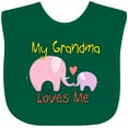 thumbnail image 3 of Inktastic My Grandma Loves Me Boys or Girls Baby Bib, 3 of 4