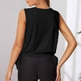 thumbnail image 4 of TYGHBN Women's Loose Lightweight and Breathable Training Running and Fitness Sleeveless Sports Vest Yoga Suit Top and Smock Business Casual Top Fitted Camisole Women Dressy Beaded Neckline Shirt, 4 of 5